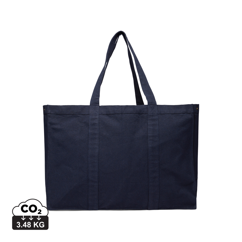 Grand tote bag personnalisé 400g Hilo VINGA Bleu marine
